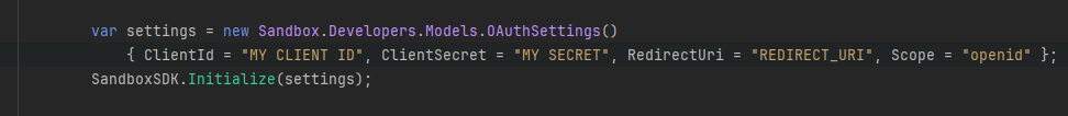 Set Authentication